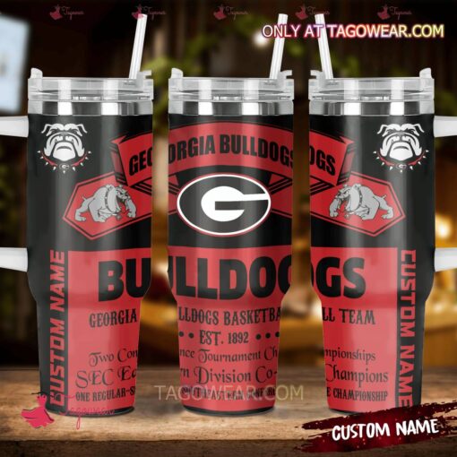 georgia bulldogs basketball team ncaa custom stanley quencher 40oz stainless steel po14j