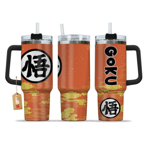 goku kanji symbol dragon ball anime custom stanley quencher 40oz stainless steel tumbler with handle tw3vg