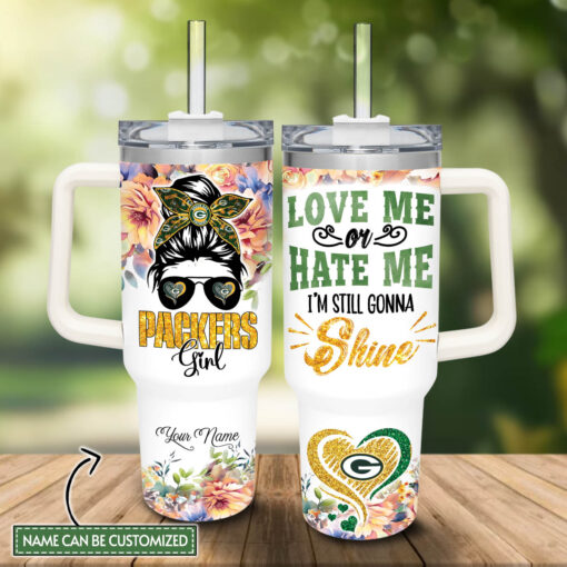 green bay packers nfl custom stanley quencher 40oz stainless steel tumbler with handle soeos