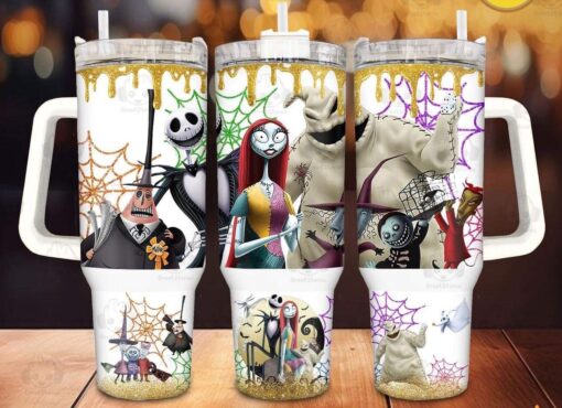 halloween characters the nightmare before christmas cartoon custom stanley quencher 40oz stainless steel tumbler with handle i4dzf