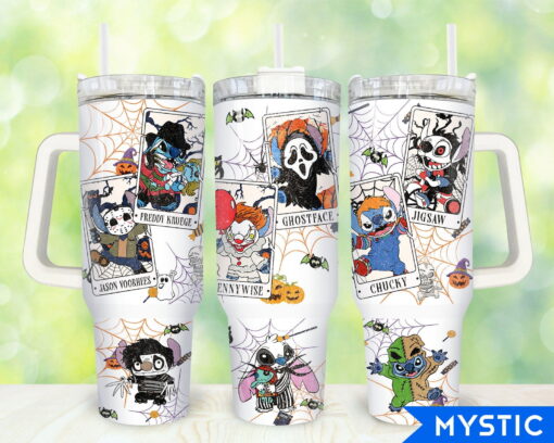 halloween stitch disney cartoon custom stanley quencher 40oz stainless steel tumbler with handle cat5h