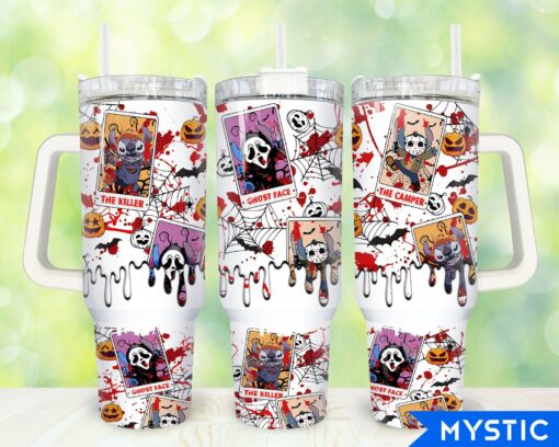 halloween stitch disney cartoon custom stanley quencher 40oz stainless steel tumbler with handle dc7qf