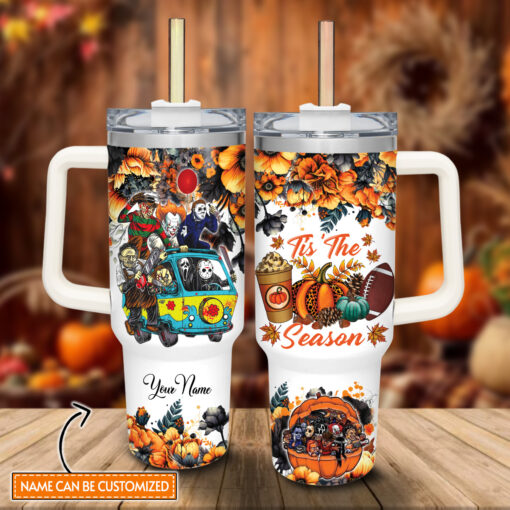 horror movie characters movie custom stanley quencher 40oz stainless steel tumbler with handle