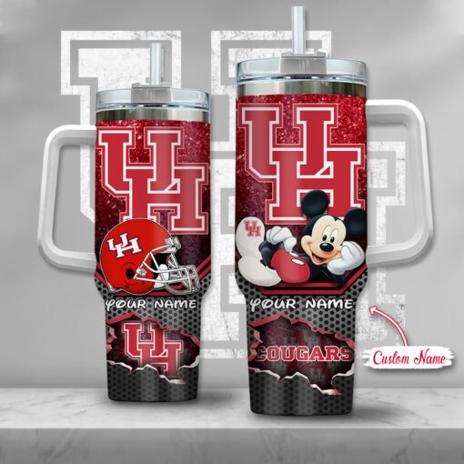 houston cougars ncaa mickey mouse custom stanley quencher 40oz stainless steel tumbler with handle rnpdy