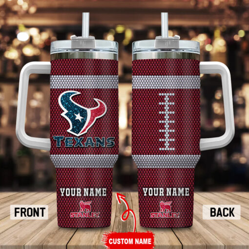 houston texans nfl crystal custom stanley quencher 40oz stainless steel tumbler with handle nq8ao