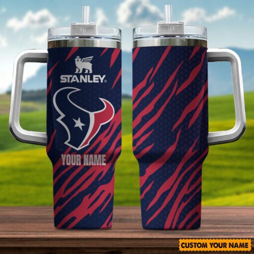 houston texans nfl custom stanley quencher 40oz stainless steel tumbler with handle 44ppg