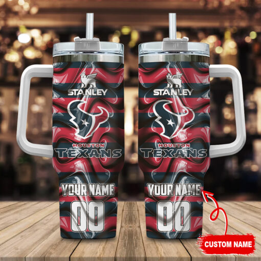 houston texans nfl custom stanley quencher 40oz stainless steel tumbler with handle bjs1k