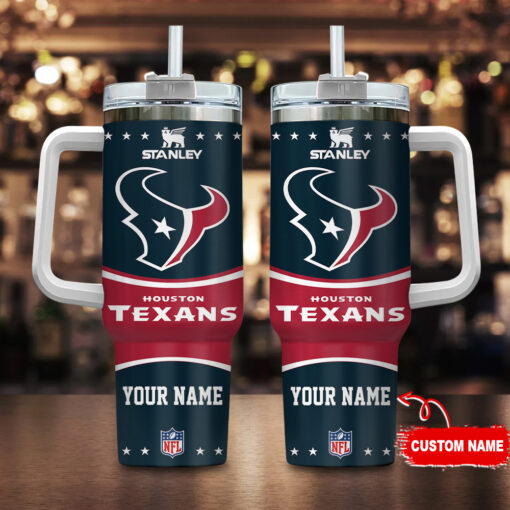 houston texans nfl custom stanley quencher 40oz stainless steel tumbler with handle ed9sc