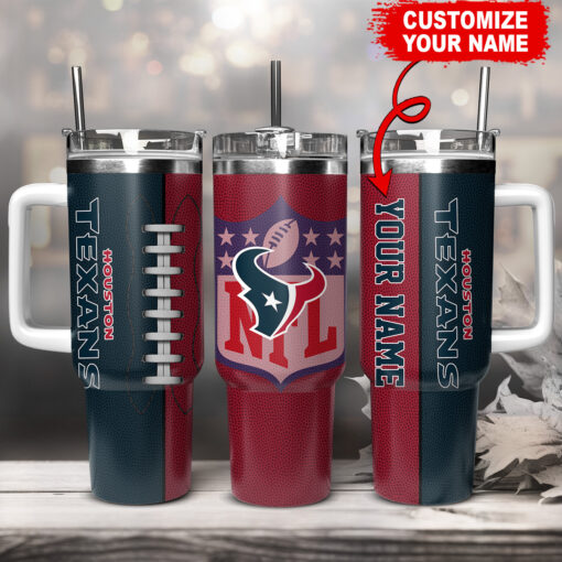 houston texans nfl custom stanley quencher 40oz stainless steel tumbler with handle gsmrr