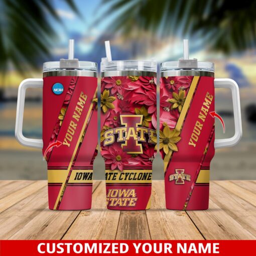 iowa state cyclones ncaa custom stanley quencher 40oz stainless steel tumbler with handle h06lm