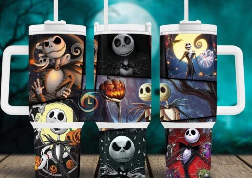 jack skellington the nightmare before christmas cartoon custom stanley quencher 40oz stainless steel tumbler with handle 1yfln