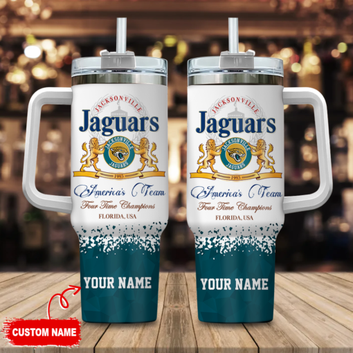 jacksonville jaguars nfl champions modelo custom stanley quencher 40oz stainless steel tumbler with handle 1aqjt