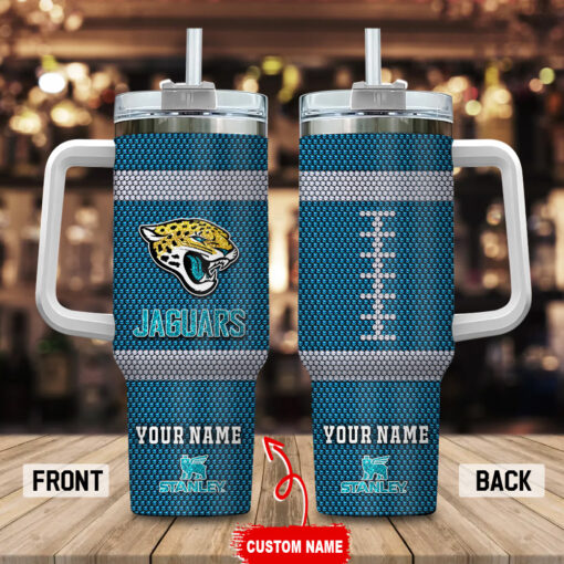 jacksonville jaguars nfl crystal custom stanley quencher 40oz stainless steel tumbler with handle nbnkh