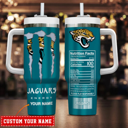 jacksonville jaguars nfl energy nutrition facts custom stanley quencher 40oz stainless steel tumbler with handle