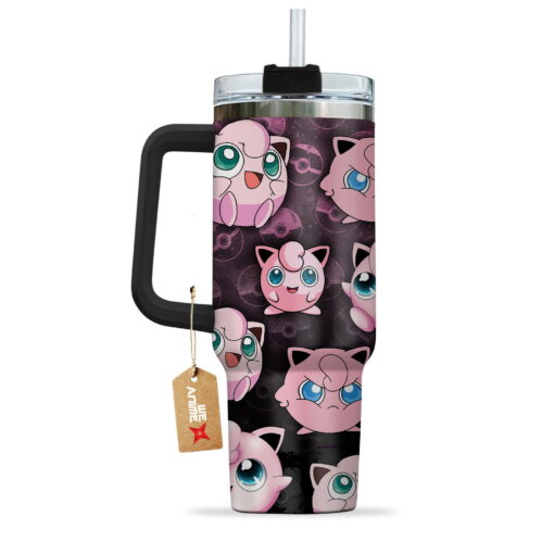 jigglypuff pokemon anime custom stanley quencher 40oz stainless steel tumbler with handle gn1un