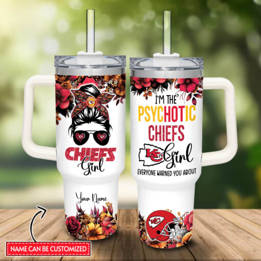 kansas city chiefs nfl custom stanley quencher 40oz stainless steel tumbler with handle bmbk5