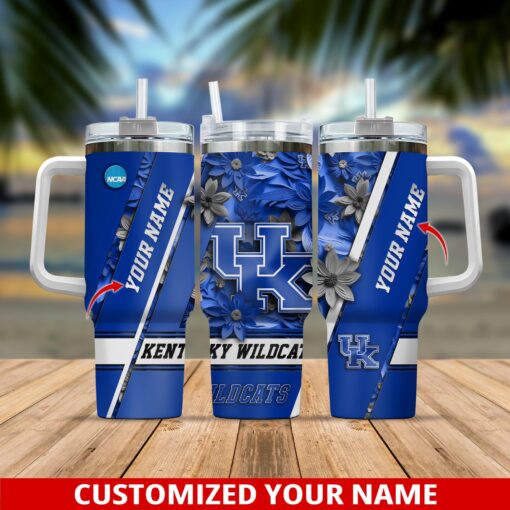 kentucky wildcats ncaa custom stanley quencher 40oz stainless steel tumbler with handle rq89u