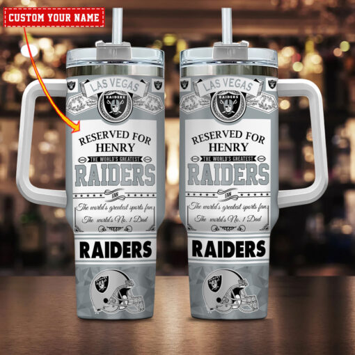 las vegas raiders nfl fathers day custom stanley quencher 40oz stainless steel ihayi