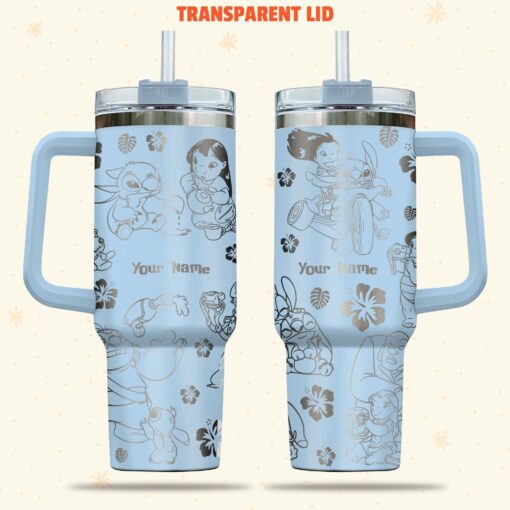 lilo and stitch disney cartoon custom stanley quencher 40oz stainless steel tumbler with handle eust0