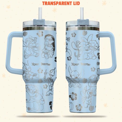 lilo and stitch disney cartoon custom stanley quencher 40oz stainless steel tumbler with handle rodaw