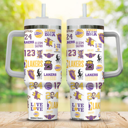 los angeles lakers x kobe bryant nba custom stanley quencher 40oz stainless steel tumbler with handle o9zbr