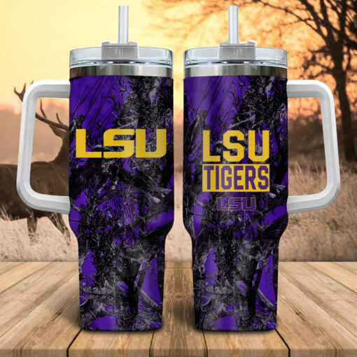 lsu tigers ncaa hunting custom stanley quencher 40oz stainless steel tumbler with handle ibjdf