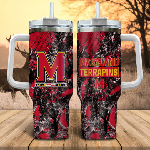 maryland terrapins ncaa hunting custom stanley quencher 40oz stainless steel tumbler with handle ebpmb