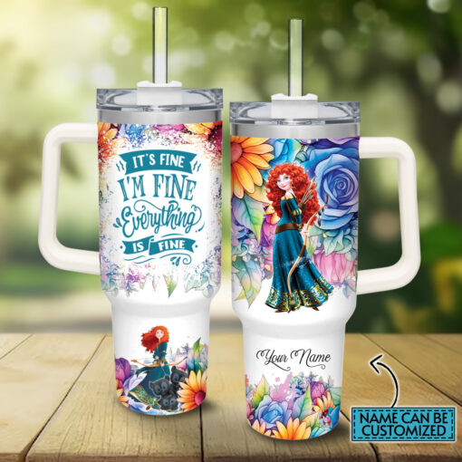 merida disney princess cartoon custom stanley quencher 40oz stainless steel tumbler with handle 2mvhh