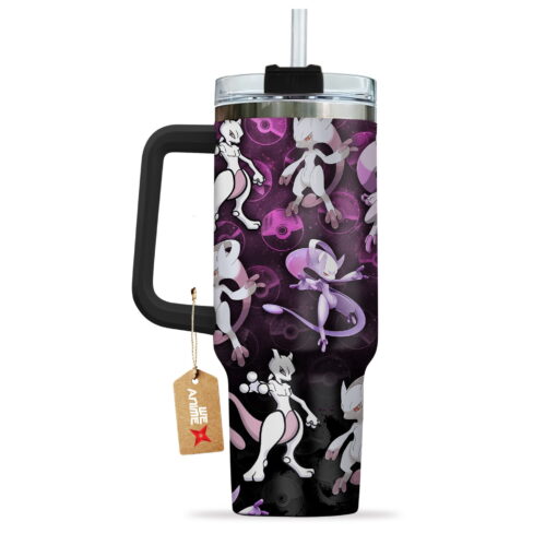 mewtwo pokemon anime custom stanley quencher 40oz stainless steel tumbler with handle gupja