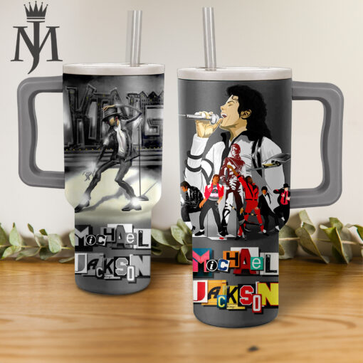 michael jackson music custom stanley quencher 40oz stainless steel tumbler with handle 4ddct