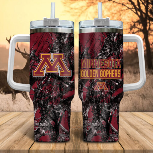 minnesota golden gophers ncaa hunting custom stanley quencher 40oz stainless steel tumbler with handle 10khk