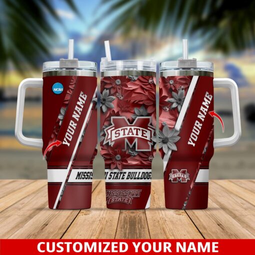 mississippi state bulldogs ncaa custom stanley quencher 40oz stainless steel tumbler with handle aw3di