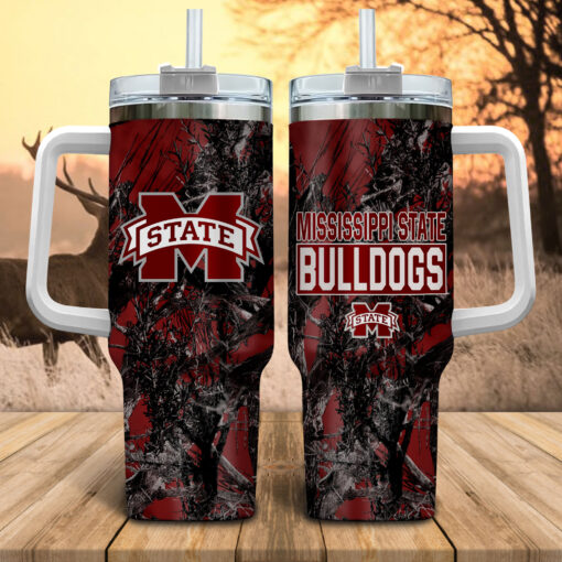 mississippi state bulldogs ncaa hunting custom stanley quencher 40oz stainless steel tumbler with handle mkrdg