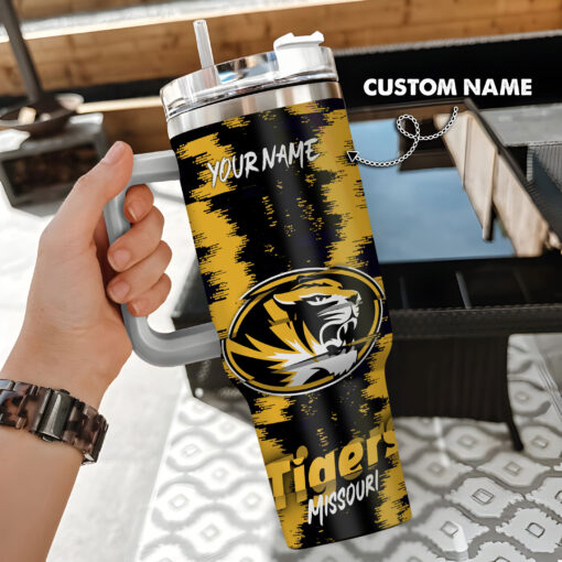 missouri tigers ncaa custom stanley quencher 40oz stainless steel tumbler with handle ovawj