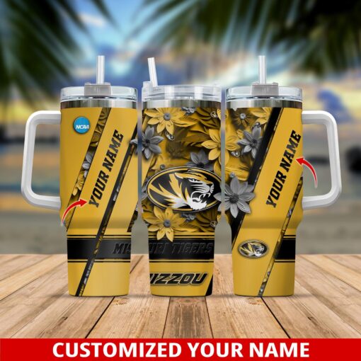 missouri tigers ncaa custom stanley quencher 40oz stainless steel tumbler with handle ts3ll