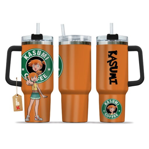 misty kasumi coffee pokemon anime custom stanley quencher 40oz stainless steel tumbler with handle