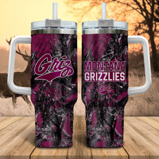 montana grizzlies ncaa hunting custom stanley quencher 40oz stainless steel tumbler with handle i3rce