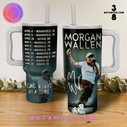 morgan wallen music custom stanley quencher 40oz stainless steel tumbler with handle 8o95e