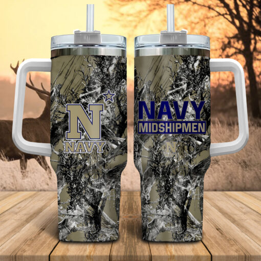 navy midshipmen ncaa hunting custom stanley quencher 40oz stainless steel tumbler with handle yhv56