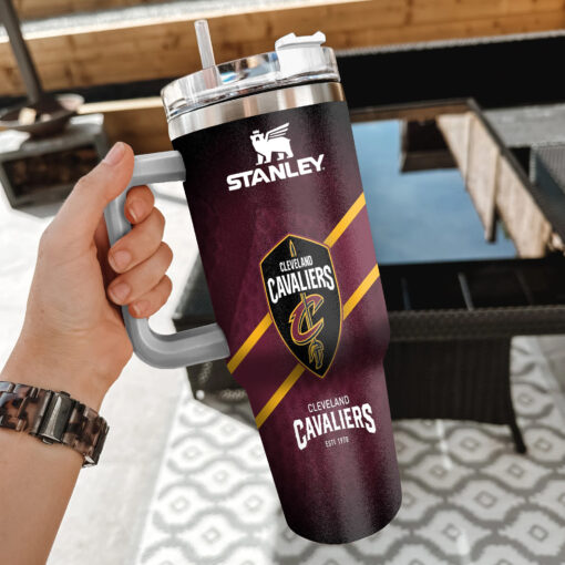 nba cleveland cavaliers custom stanley quencher 40oz stainless steel tumbler with handle lg3p7