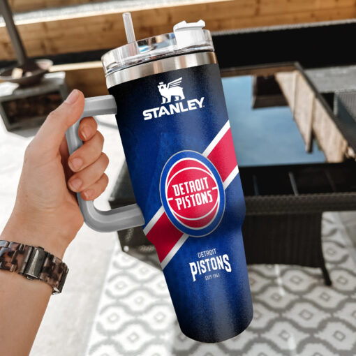 nba detroit pistons custom stanley quencher 40oz stainless steel tumbler with handle eq4ek