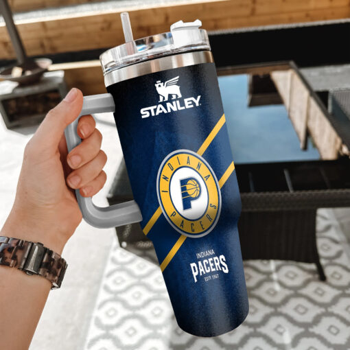 nba indiana pacers custom stanley quencher 40oz stainless steel tumbler with handle