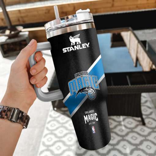 nba orlando magic custom stanley quencher 40oz stainless steel tumbler with handle 26fy3