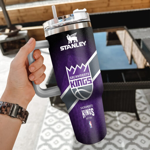 nba sacramento kings custom stanley quencher 40oz stainless steel tumbler with handle ef18w