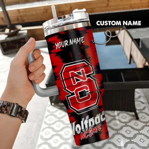 nc state wolfpack ncaa custom stanley quencher 40oz stainless steel tumbler with handle bqba3