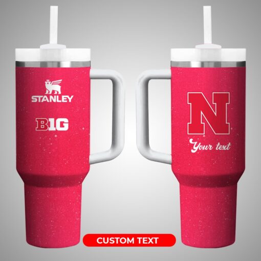 nebraska cornhuskersncaa custom stanley quencher 40oz stainless steel omura