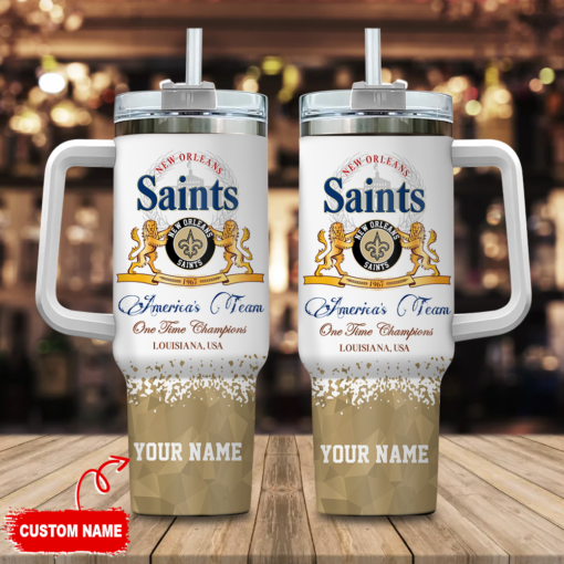 new orleans saints nfl champions modelo custom stanley quencher 40oz stainless steel tumbler with handle 4aspm