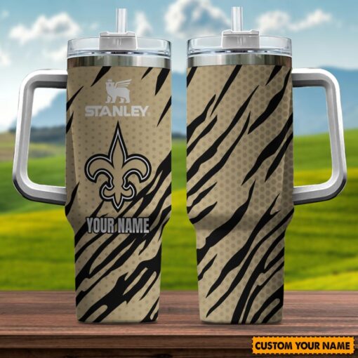 new orleans saints nfl custom stanley quencher 40oz stainless steel tumbler with handle p4wnp