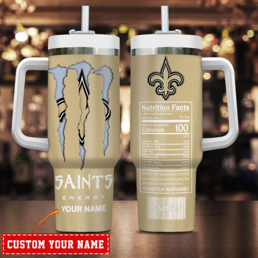 new orleans saints nfl energy nutrition facts custom stanley quencher 40oz stainless steel tumbler with handle ecjjm