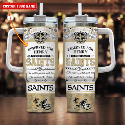 new orleans saints nfl fathers day custom stanley quencher 40oz stainless steel urfyp